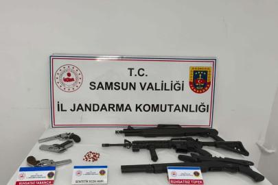 Jandarma ruhsatsız silah ele geçirdi