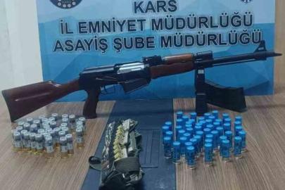 Kars’ta silah ve mühimmat ele geçirildi