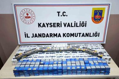 Kayseri’de 619 paket kaçak sigara ele geçirildi: 1 gözaltı