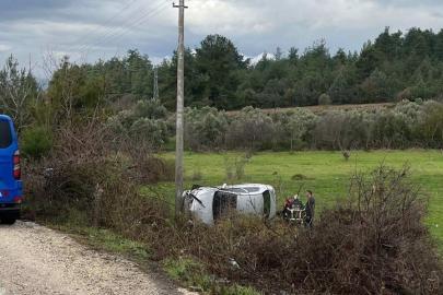 Kontrolden çıkan araç şarampole uçtu; 1 yaralı