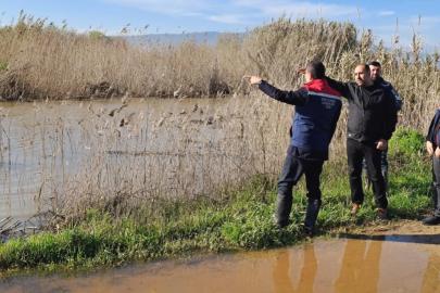 Köşk’te su altında kalan ve zarar gören ekili tarım alanları tespit edildi