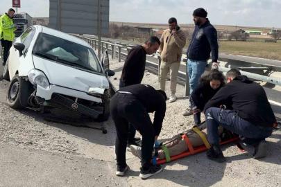 Köyüne gitmek için yola çıktı, kazada yaralanıp hastanelik oldu