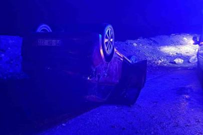Kurtalan’da otomobil devrildi, sürücü yaralandı
