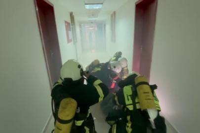 KYK yurtlarında yangın tatbikatı gerçeği aratmadı