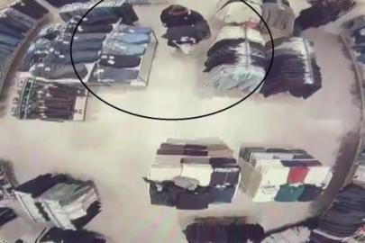 Mağazada alışveriş yaparcasına rahat davranan 118 suç kaydı bulunan şahıs, kabinde alarmları sökerken yakalandı