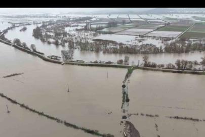 Meriç Nehri taştı, Subaşı’ndaki tarım arazileri sular altında kaldı