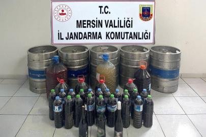 Mersin’de 685 litre sahte içki ele geçirildi