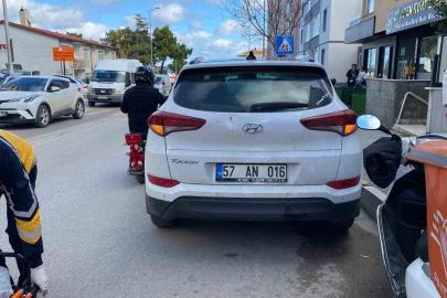 Motosiklet otomobile arkadan çarptı: 1 yaralı