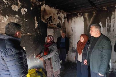 Niğde’de yangın çıkan evde inceleme yapıldı