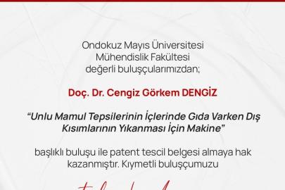 OMÜ’den iki yeni patent: Tepsilerde hijyen ve elektrokromik ölçümde yenilik