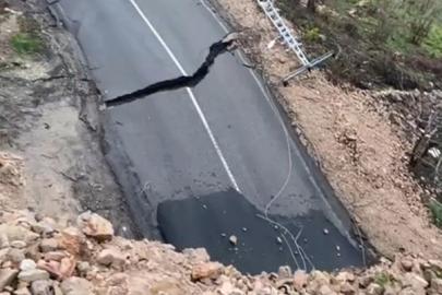 Ordu’da heyelan nedeniyle yol ulaşıma kapandı