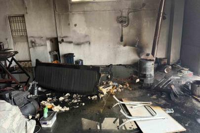 Osmaniye’de devrilen ısıtıcı yangına neden oldu