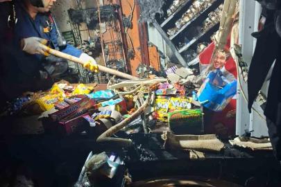 Osmaniye’de markette çıkan yangın söndürüldü