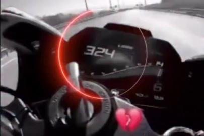 Otobanda 324 Km hıza ulaşan motosikletli ölüme meydan okudu