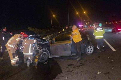 Otobanda feci kaza: 1 yaralı