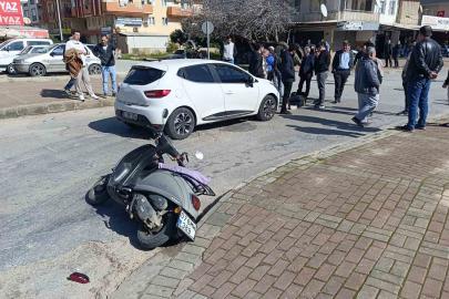 Otomobil ile motosiklet çarpıştı: 1 yaralı