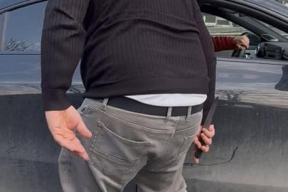 Otomobil sürücüsünü bıçakla tehdit eden minibüs şoförü tutuklandı