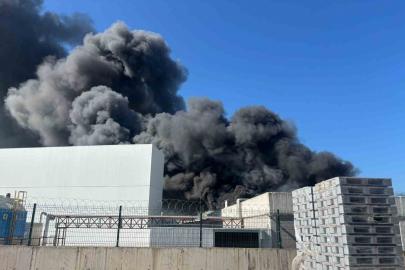 Oyuncak fabrikasında çıkan yangın korkuttu