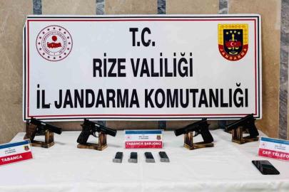 Rize’de ruhsatsız silah operasyonu: 1 gözlatı