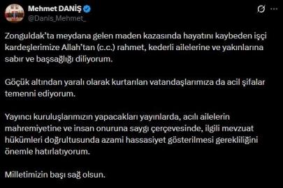 RTÜK Başkanı Daniş’ten Zonguldak’ta meydana gelen maden kazası için yayıncı kuruluşlara uyarı