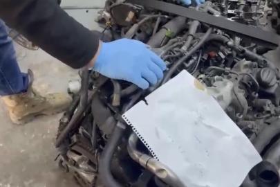 Samsun’da 13 gümrük kaçağı otomobil motoru ele geçirildi