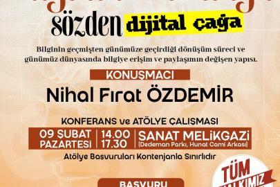 Sanat Melikgazi’de konferans ve atölye bir arada yapılacak