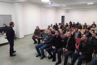 Sason’da arıcılığı geliştirme projesi kapsamında 70 adaya eğitim verildi