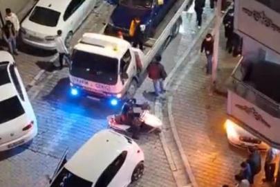 Ses sistemli araç yükledikleri çakarlı çekiciyle trafiği felç eden magandalar kamerada