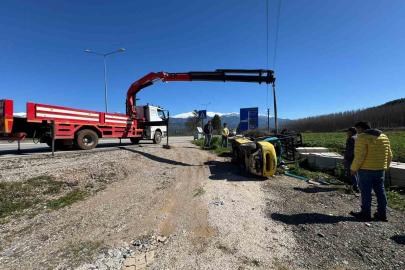 Seydikemer’de forklift devrildi: 1 yaralı