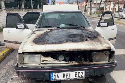 Seyir halindeki araçta yangın