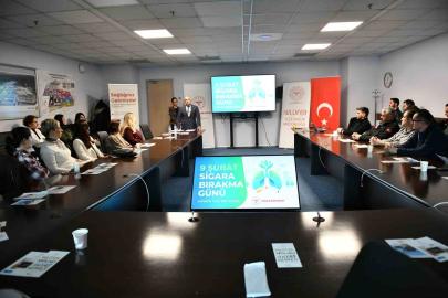 Sigarayı bırakan 25 çalışana sertifikaları takdim edildi