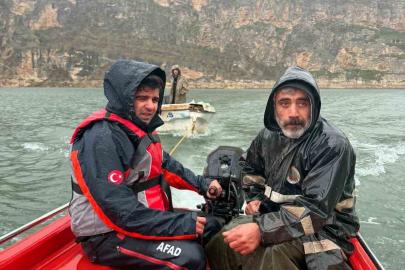Siirt’te baraj gölünde mahsur kalan iki kişi kurtarıldı