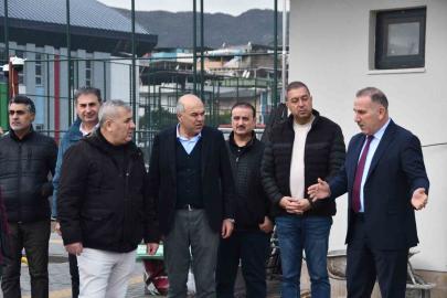 Söke Şehir Stadı’nın Altay maçına yetiştirilmesi için çalışmalar hızlanıyor