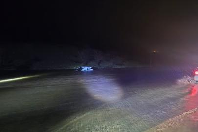 Suya gömülen araçta 1 kişi yaralandı