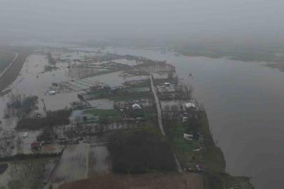 Taşkın riski bulunan Meriç Nehri’nde debi düşüyor