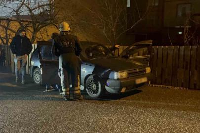 Tekirdağ’da otomobil bahçe duvarına çarptı