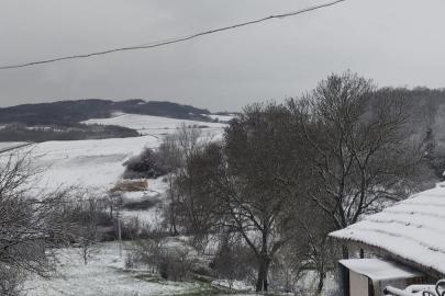 Tekirdağ’da yüksek kesimlerde kar etkili oluyor