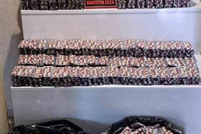 Tokat’ta 55 bin sentetik ecza ele geçirildi