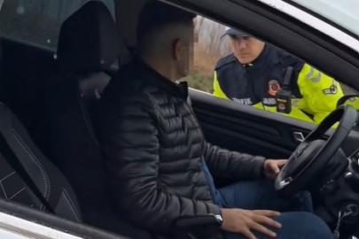 Tokat’ta kemer takmayan sürücüye kibar uyarı