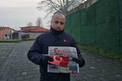 Türkiye Gazetesi dağıtıcısından duygulandıran hareket
