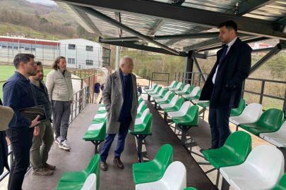 Yığılca ilçe stadında tribün çalışması devam ediyor
