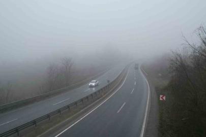 Zonguldak-Ereğli yolunda sis etkili oldu
