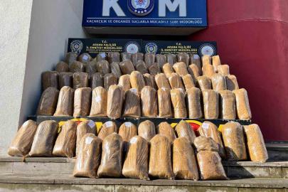 Adana’da 1 ton kaçak tütün ele geçirildi