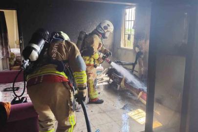 Antakya’da ev yangını