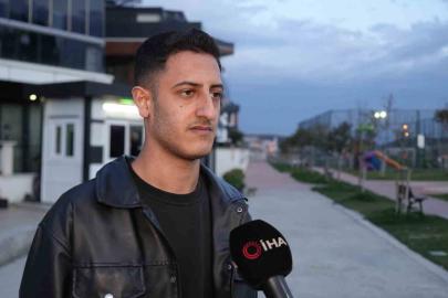 Arnavutköy’de kamyonun çarptığı araç sahibi faciayı kıl payı atlattı