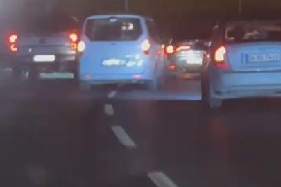 Başakşehir’de düğün konvoyu trafiği tehlikeye attı