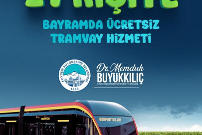 Başkan Büyükkılıç: "Bayramda 381 bin kişiye ücretsiz tramvay sağladık"