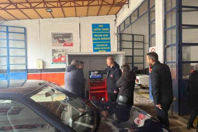 Bayburt’ta egzoz gazı emisyon ölçüm istasyonları denetlendi