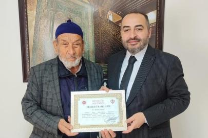 Beyşehirli 84 yaşındaki hafız Konya ikincisi oldu