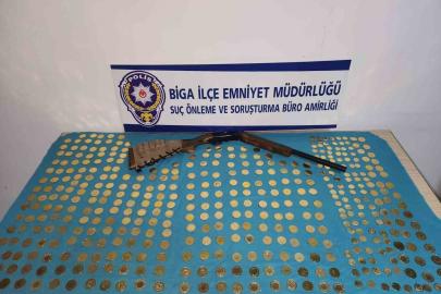 Biga’da 438 adet sahte altın ele geçirildi